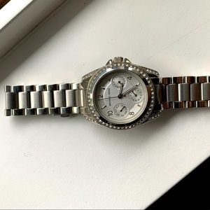 Michael Kors watch. Silver with crystal accents.